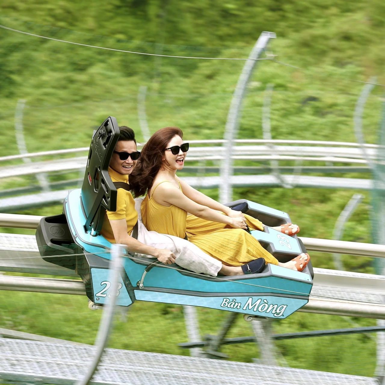 Guests riding the Alpine Coaster in Sa Pa